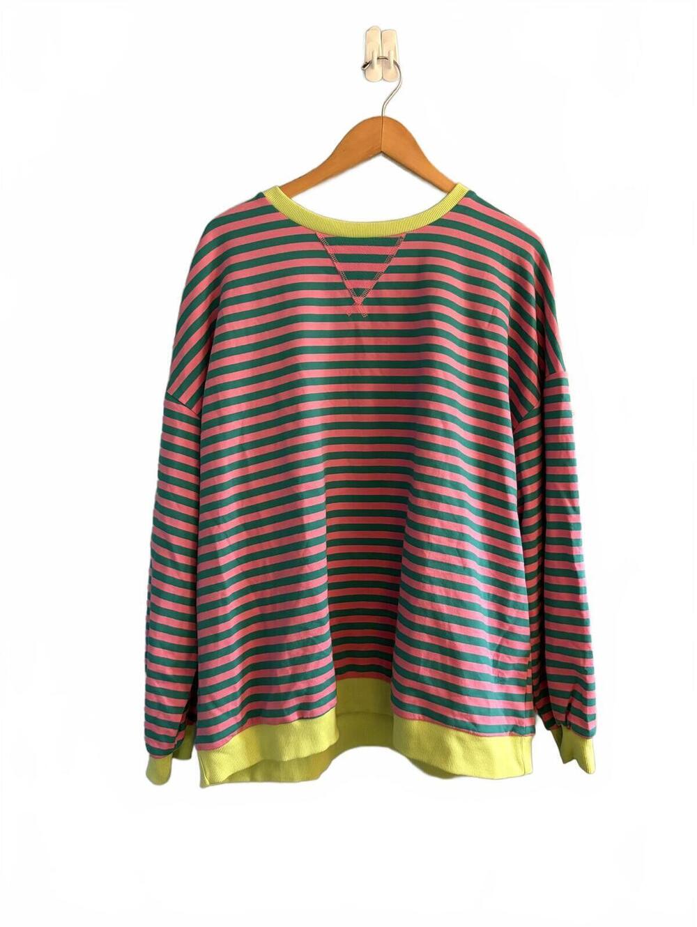 NWOT High Contrast Striped Long Sleeve Shirt - XL